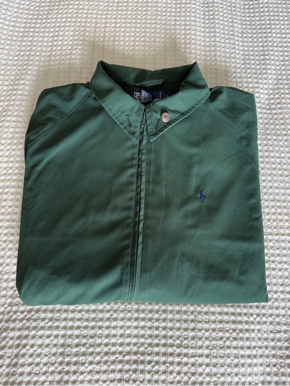Vintage Polo Ralph Lauren Green zip Golf zip-Up Jacket rare